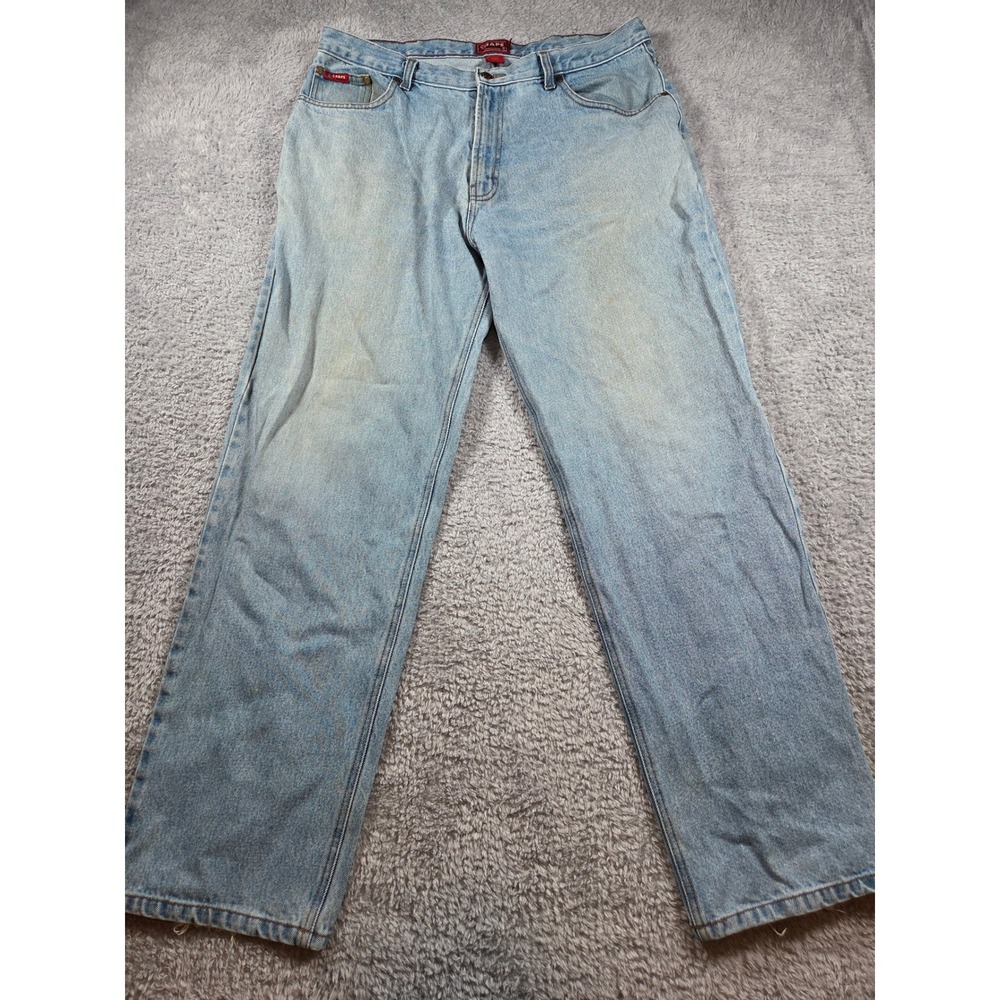 Chaps Denim Jeans 38x32 Light Blue Mens Straight‎ Leg 100% Cotton True American